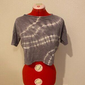 American Eagle Purple Tie Dye Workout Crop Top